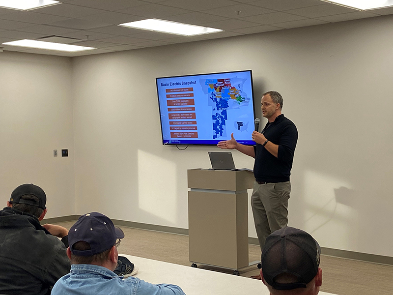 Photo of the public scoping meeting in Crosby, ND