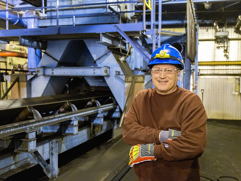 James Rueb, coalman at Antelope Valley Station.