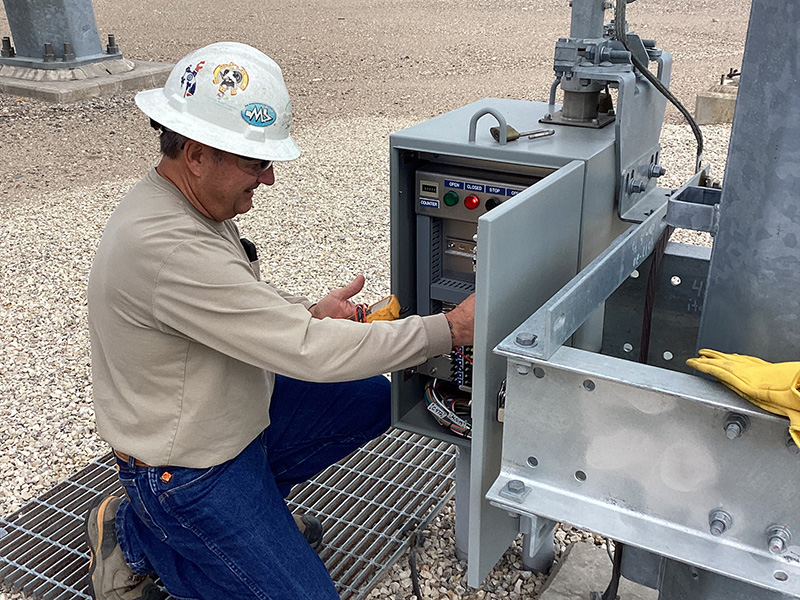 Employee outside substation
